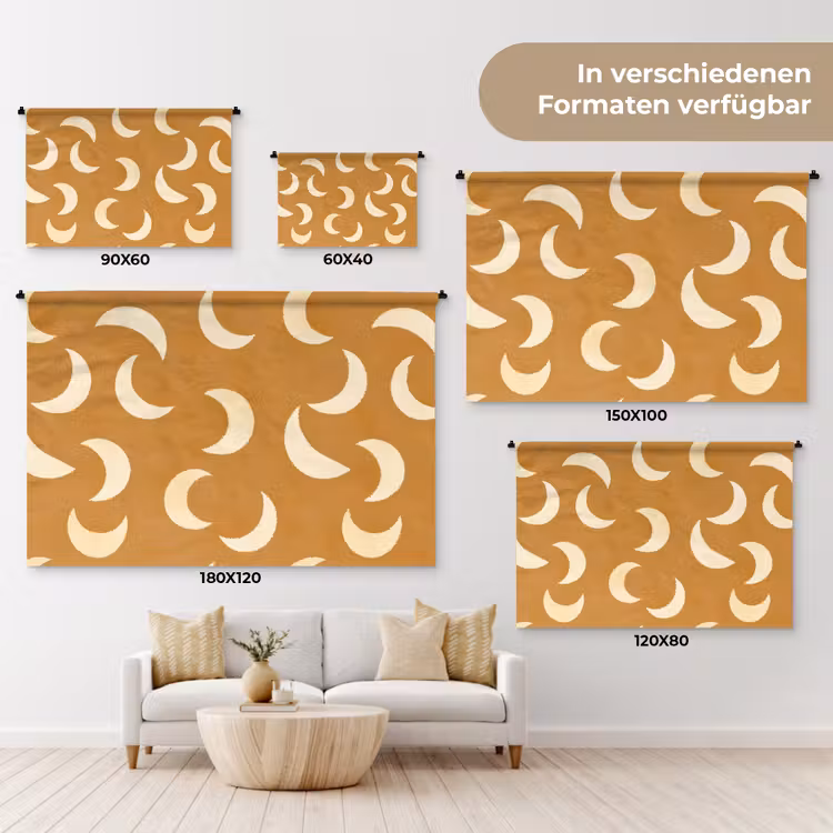Manen - Patroon - Oker Wandkleed katoen klein 269 -tsfeer8_DE