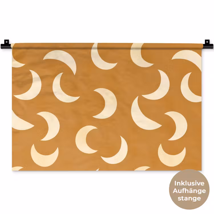 Manen - Patroon - Oker Wandkleed katoen klein 269 -t3d_DE