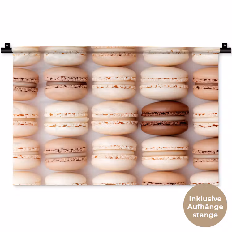Macarons - Beige - Bruin Wandkleed katoen klein -t3d_DE