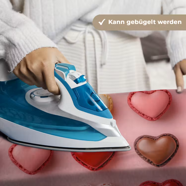 Macarons - Hartjes - Kleurrijk - Roze Wandkleed katoen klein -tsfeer9_DE