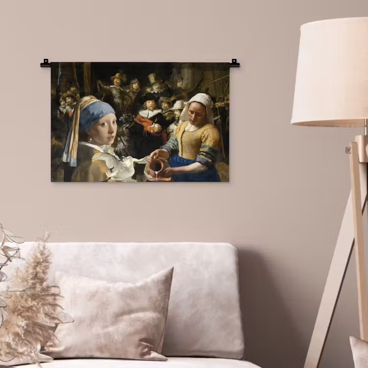 Schilderij - Oude Meesters - Zwaan Wandkleed katoen klein -sfeer4