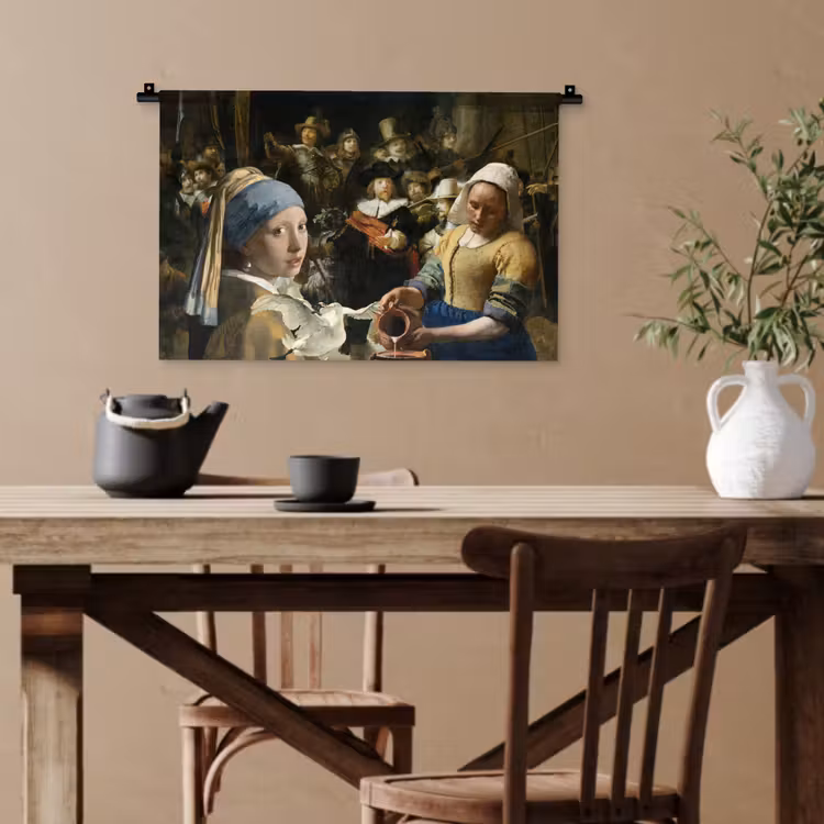 Schilderij - Oude Meesters - Zwaan Wandkleed katoen klein -sfeer6