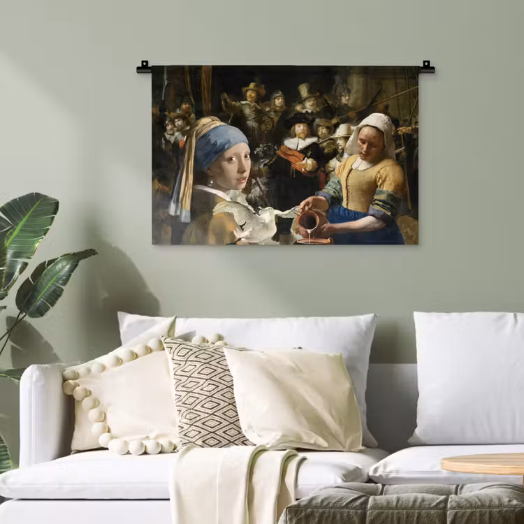 Schilderij - Oude Meesters - Zwaan Wandkleed katoen klein -sfeer7