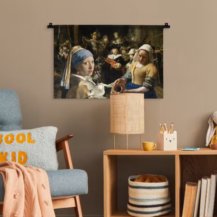 Schilderij - Oude Meesters - Zwaan Wandkleed katoen klein -wsfeer4_kind