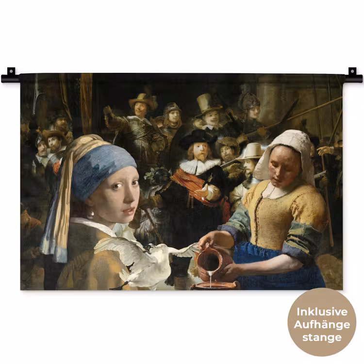 Schilderij - Oude Meesters - Zwaan Wandkleed katoen klein -t3d_DE