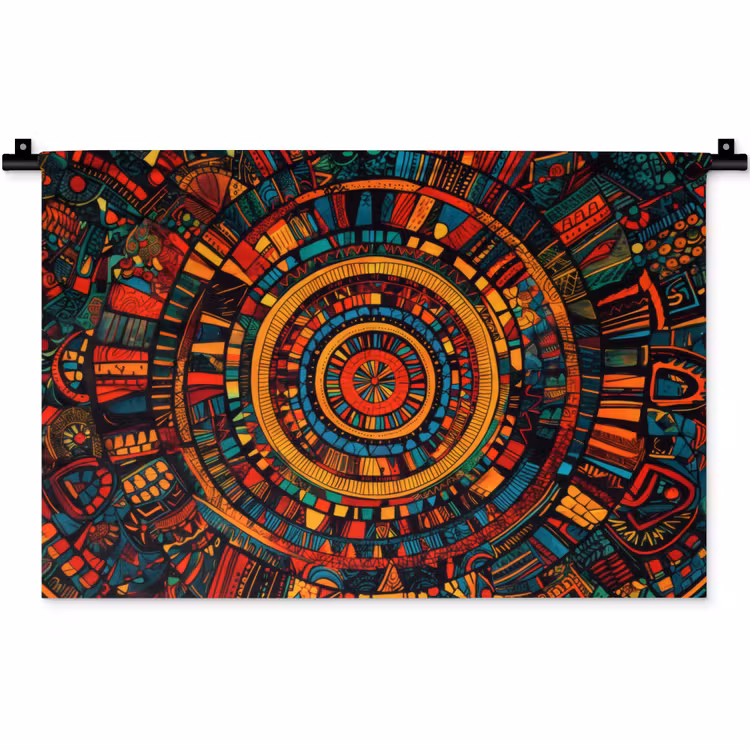 Mandala - Cirkels - Patronen Wandkleed katoen klein -zz3d