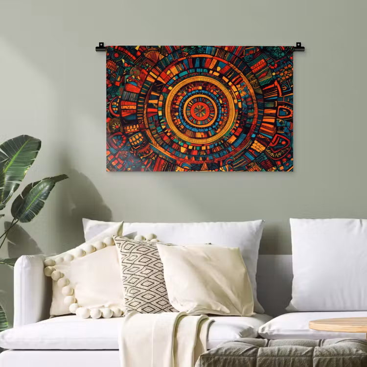 Mandala - Cirkels - Patronen Wandkleed katoen klein -sfeer7