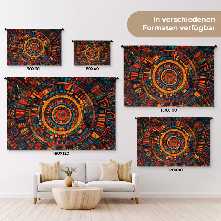 Mandala - Cirkels - Patronen Wandkleed katoen klein -tsfeer8_DE