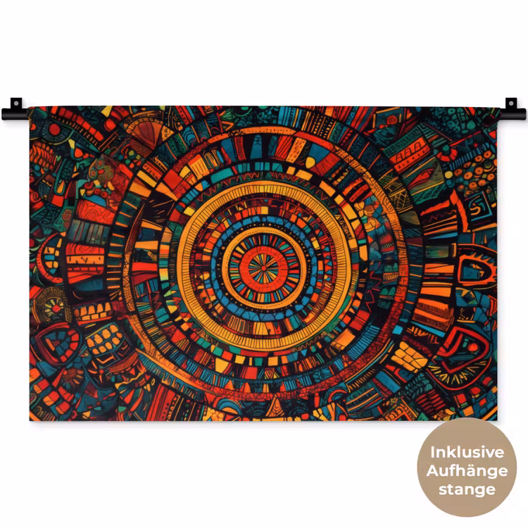 Mandala - Cirkels - Patronen Wandkleed katoen klein -t3d_DE
