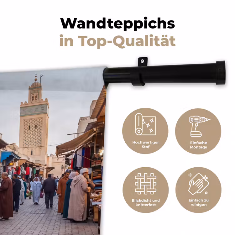 Wandteppich - Markt – Orientalisch – Farbenfroh - Markt - Oosters - Kleurrijk Wandkleed katoen klein