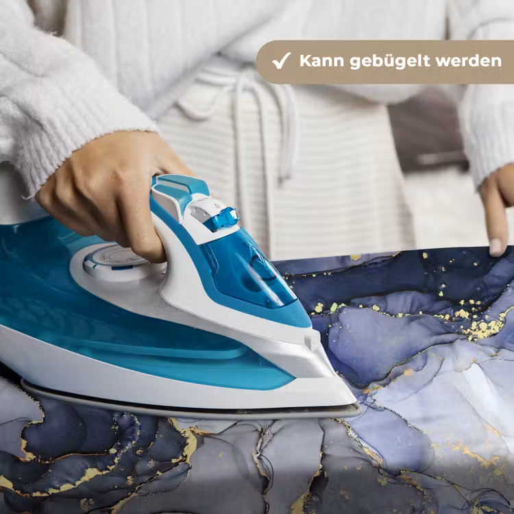 Marmer - Goud - Abstract - Blauw Wandkleed katoen klein -tsfeer9_DE