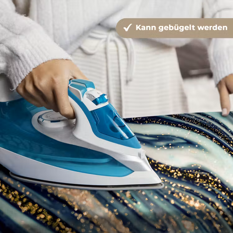 Marmer - Goud - Blauw - Glitter - Marmerlook - Abstract Wandkleed katoen klein -tsfeer9_DE
