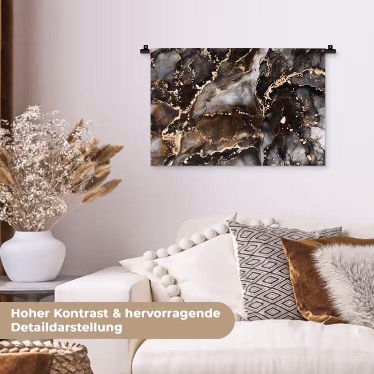 Marmer - Goud - Glitter - Luxe Wandkleed katoen klein -tsfeer1_DE