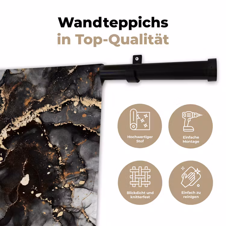 Marmer - Goud - Glitter - Luxe Wandkleed katoen klein -tsfeer2_DE