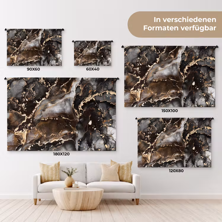 Marmer - Goud - Glitter - Luxe Wandkleed katoen klein -tsfeer8_DE