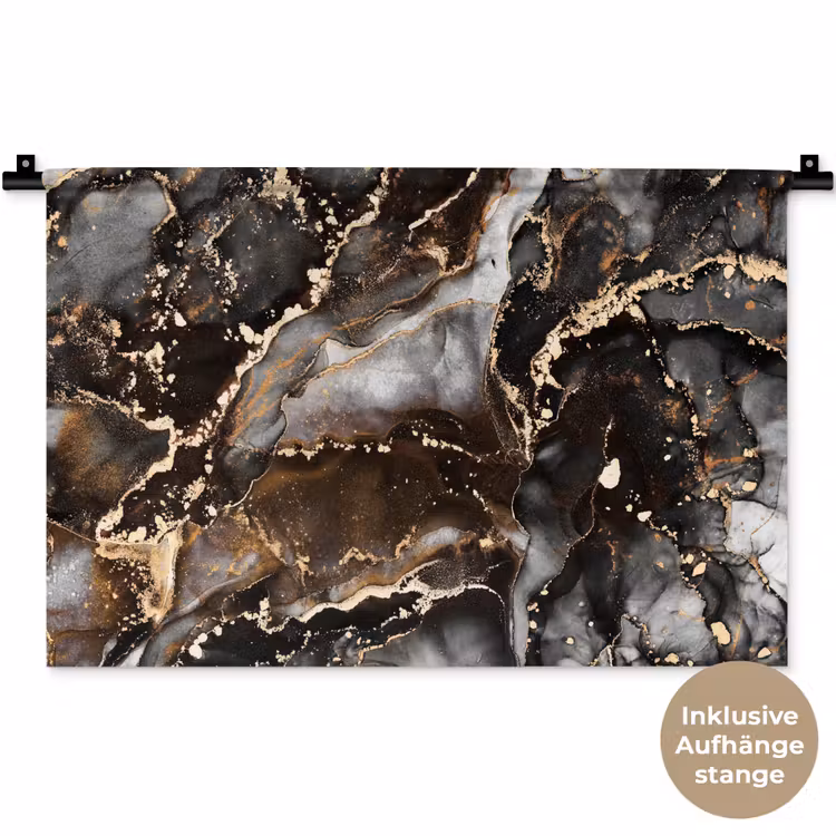 Marmer - Goud - Glitter - Luxe Wandkleed katoen klein -t3d_DE