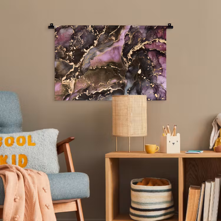 Marmer - Gold - Steen - Abstract Wandkleed katoen klein -wsfeer4_kind