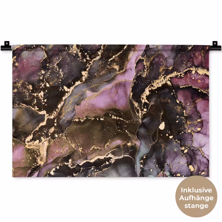 Marmer - Gold - Steen - Abstract Wandkleed katoen klein -t3d_DE
