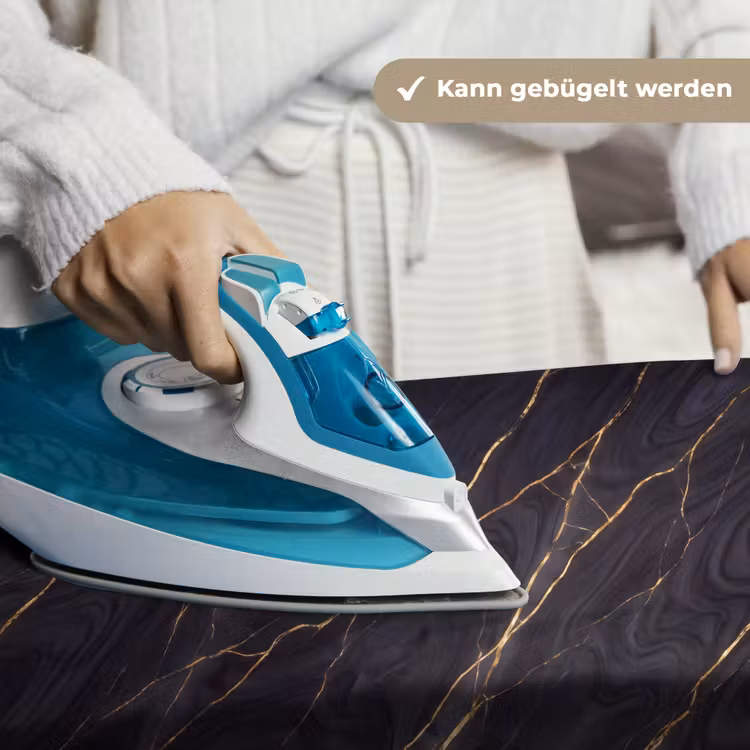 Marmer - Goudaders - Abstract - Modern - Zwart Wandkleed katoen klein -tsfeer9_DE