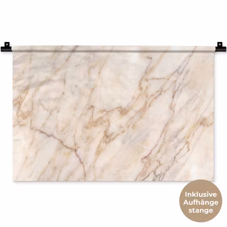 Marmer - Ader - Abstract - Wit - Goud Wandkleed katoen klein -t3d_DE