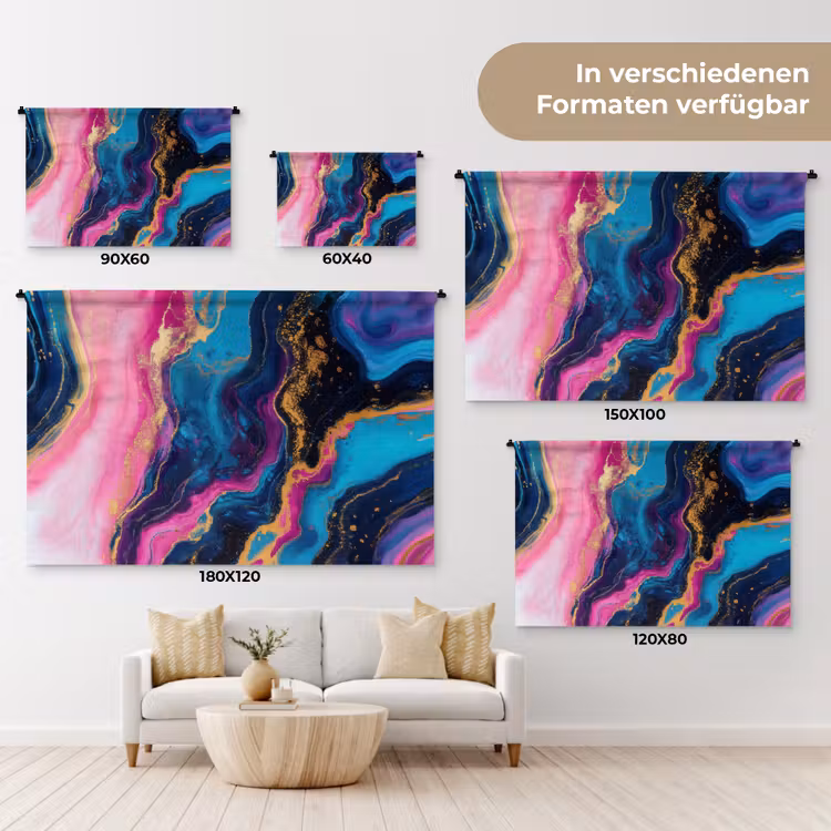 Marmer - Modern - Goud Wandkleed katoen klein -tsfeer8_DE