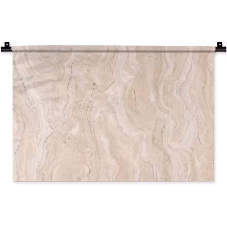 Marmer - Patroon - Beige - Steen - Abstract Wandkleed katoen klein -zz3d