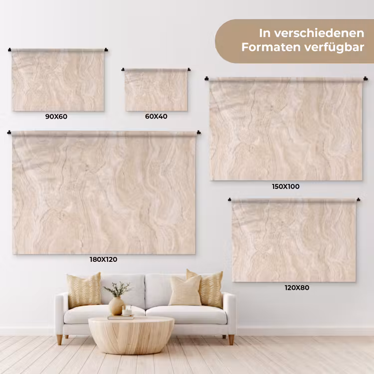 Marmer - Patroon - Beige - Steen - Abstract Wandkleed katoen klein -tsfeer8_DE