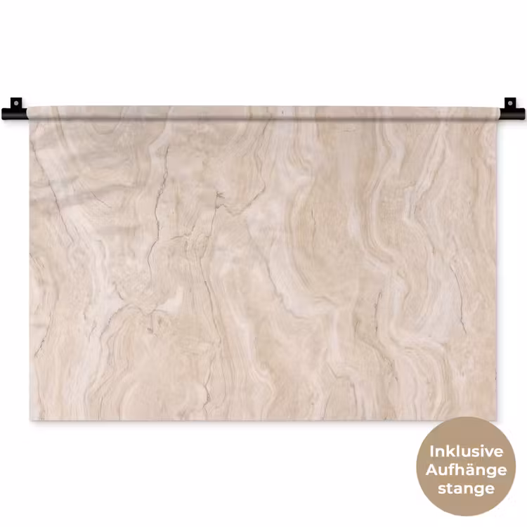 Marmer - Patroon - Beige - Steen - Abstract Wandkleed katoen klein -t3d_DE