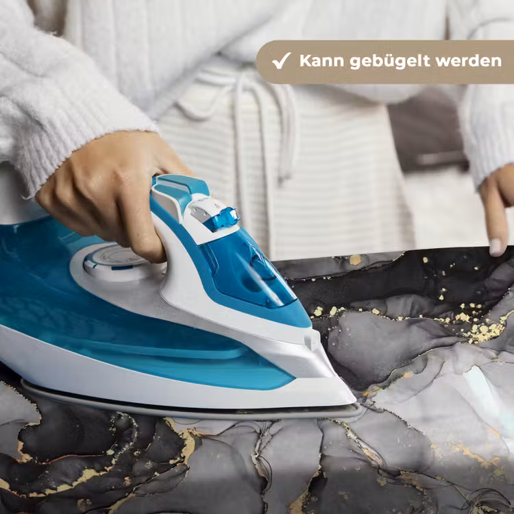 Marmer - Zwart - Goud - Grijs Wandkleed katoen klein -tsfeer9_DE