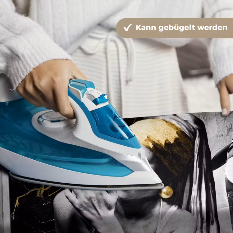 Marmerlook - Meisje met de parel - Sigaretten - Toilet - Goud - Kunst - Oude meesters Wandkleed katoen klein -tsfeer9_DE
