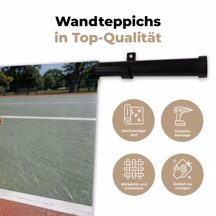 Matcha Club - Tennis - Matcha Wandkleed katoen klein -tsfeer2_DE