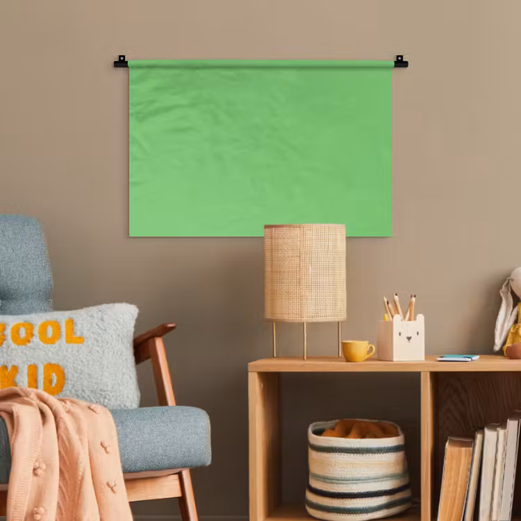 Meadow - Green - Groen Wandkleed katoen klein 269 -wsfeer4_kind