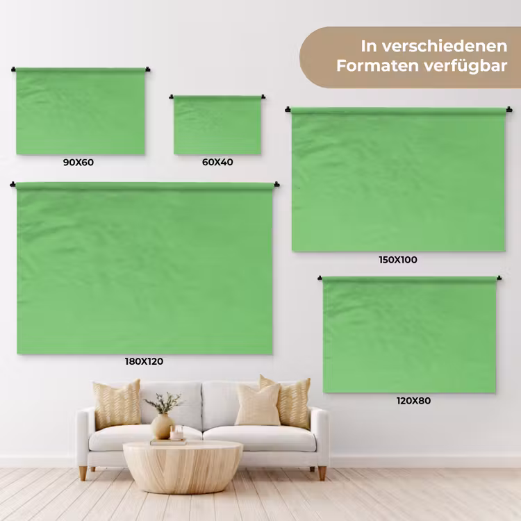 Meadow - Green - Groen Wandkleed katoen klein 269 -tsfeer8_DE