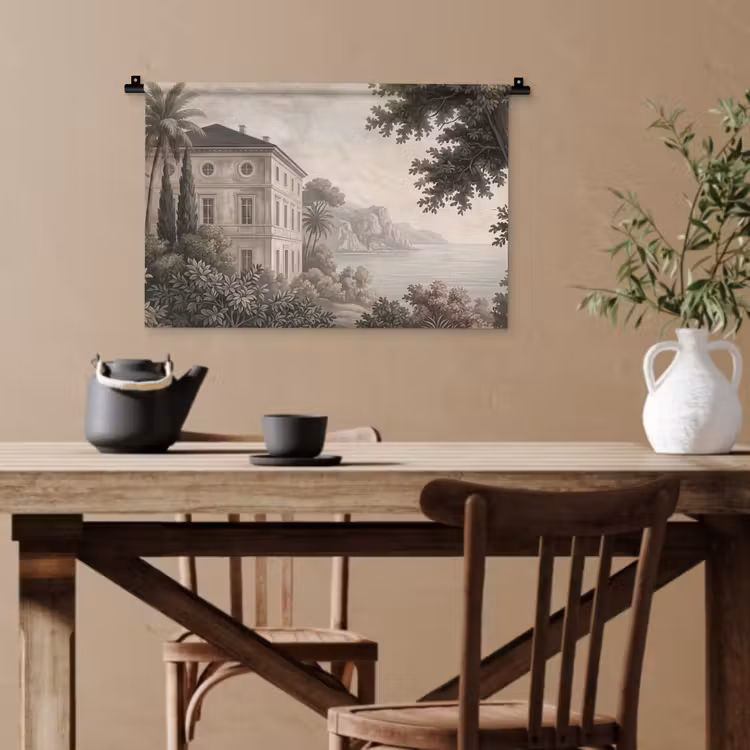 Zee - Villa - Beige Wandkleed katoen klein -sfeer6