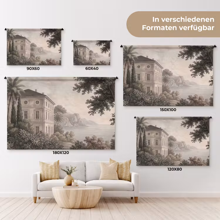 Zee - Villa - Beige Wandkleed katoen klein -tsfeer8_DE