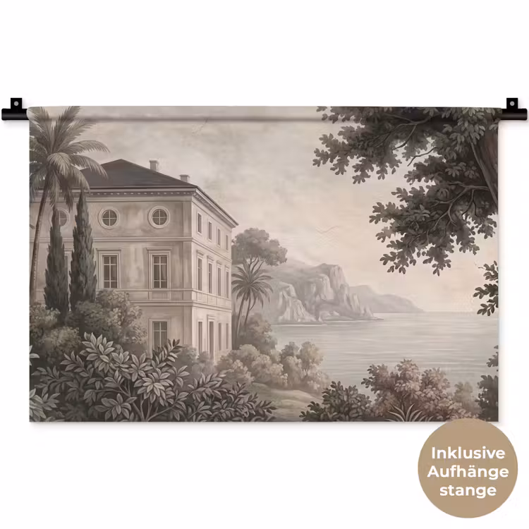 Zee - Villa - Beige Wandkleed katoen klein -t3d_DE