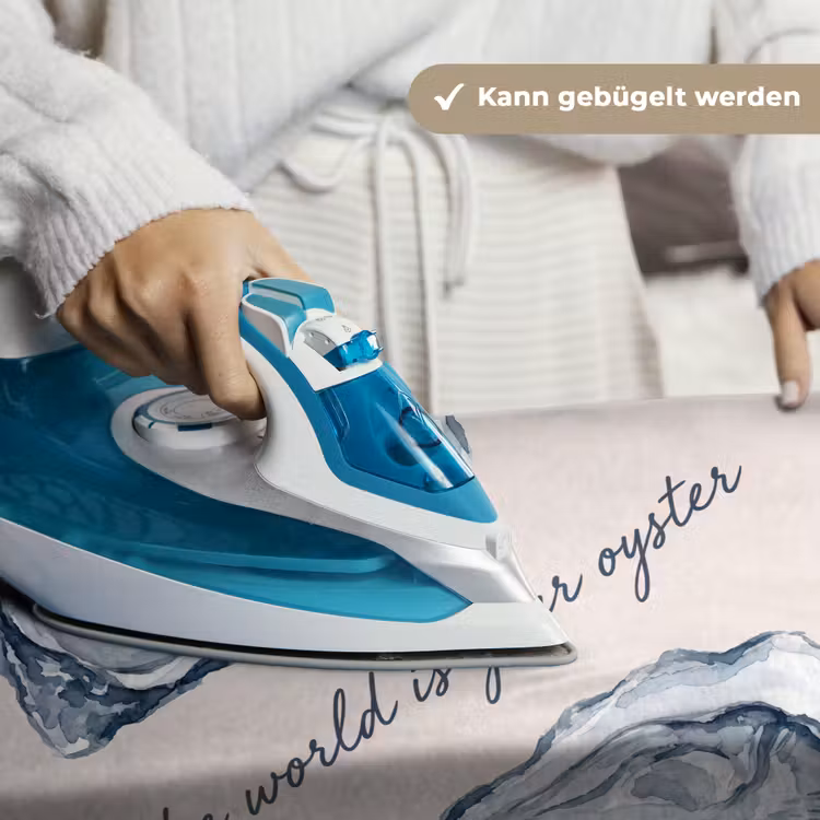 Zeeleven - Oester - Aquarel - Minimalistisch - Blauw Wandkleed katoen klein -tsfeer9_DE