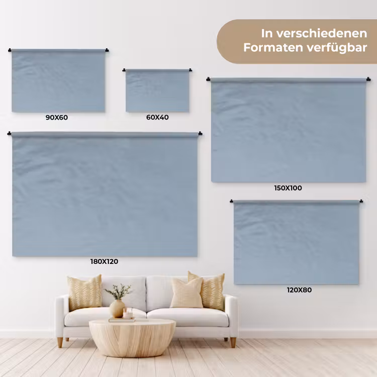 Mellow - Breeze - Blauw Wandkleed katoen klein 269 -tsfeer8_DE