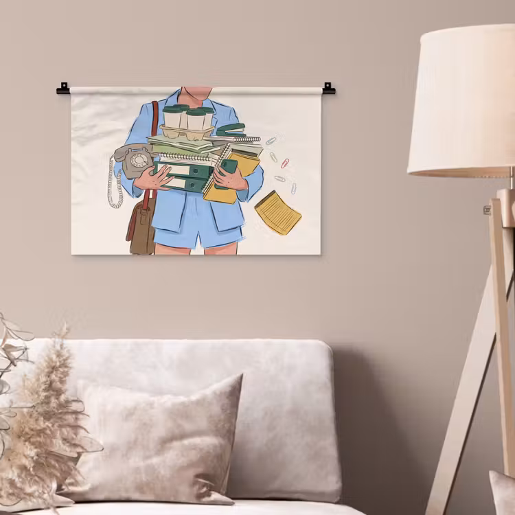 Mens - Kantoorartikelen - Werk - Modern Wandkleed katoen klein -sfeer4