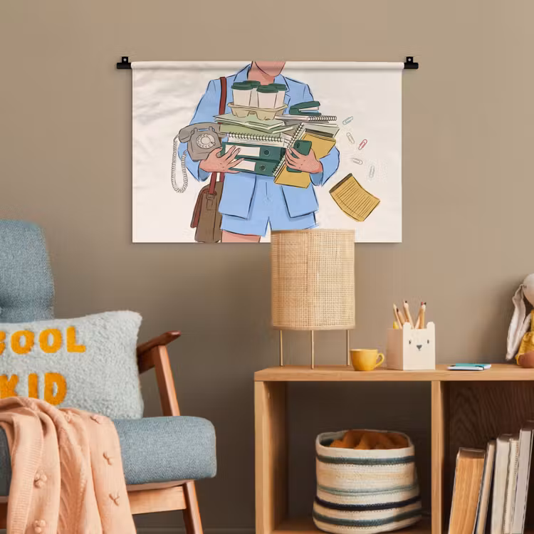 Mens - Kantoorartikelen - Werk - Modern Wandkleed katoen klein -wsfeer4_kind