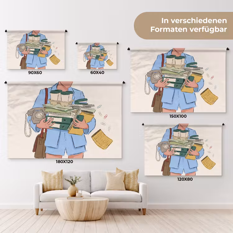 Mens - Kantoorartikelen - Werk - Modern Wandkleed katoen klein -tsfeer8_DE