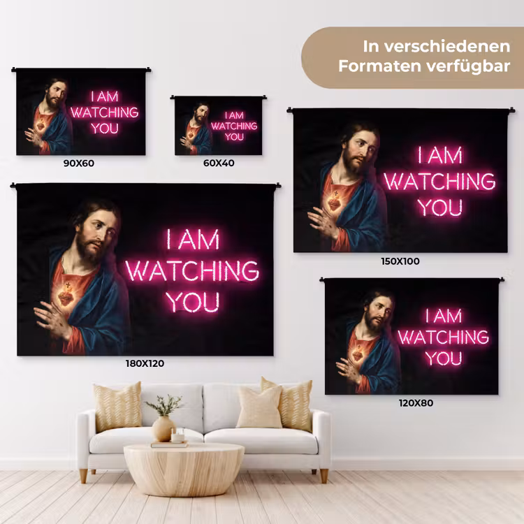 Man - Tekst - Neon Wandkleed katoen klein -tsfeer8_DE