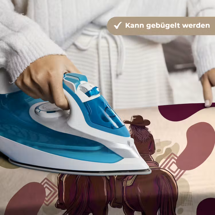 Mensen - Ruiters - Western - Illustratie - Bruin Wandkleed katoen klein -tsfeer9_DE