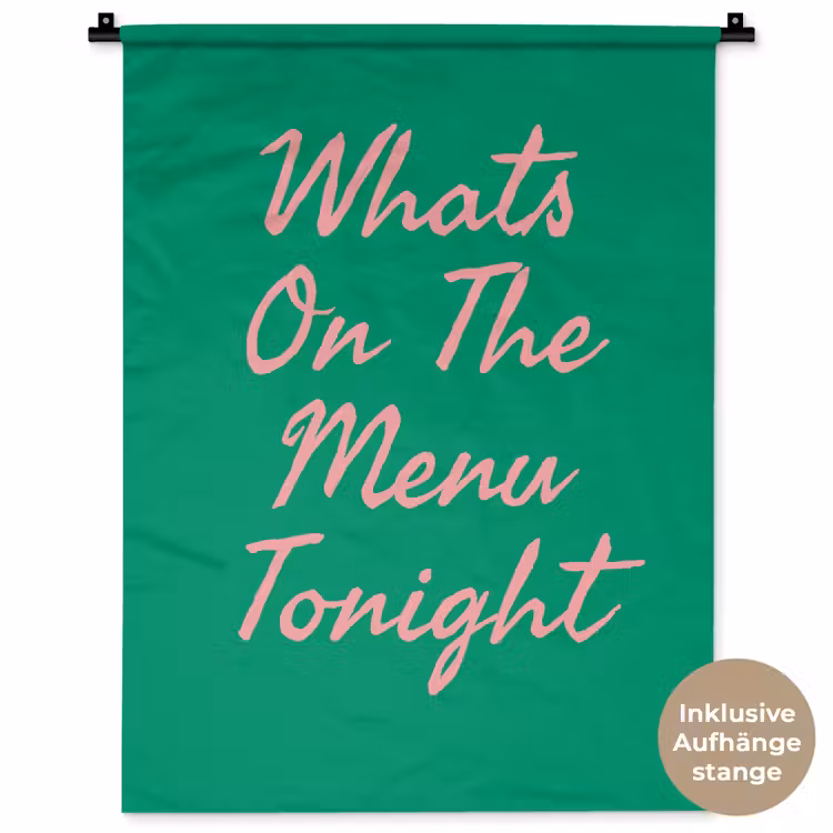 Menu - Quote - Roze Wandkleed katoen klein -t3d_DE