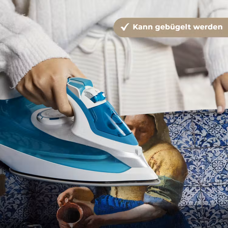 Melkmeisje - Delfts Blauw - Vermeer - Schilderij - Oude meesters Wandkleed katoen klein -tsfeer9_DE
