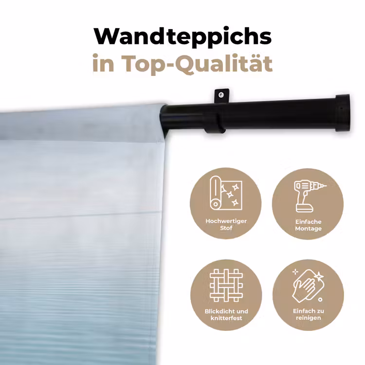 Minimalistisch - Boot - Zee Wandkleed katoen klein -tsfeer2_DE