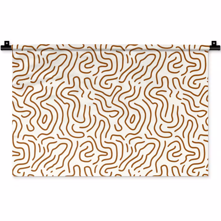 Minimalistisch - Patroon - Terracotta Wandkleed katoen klein 269 -zz3d