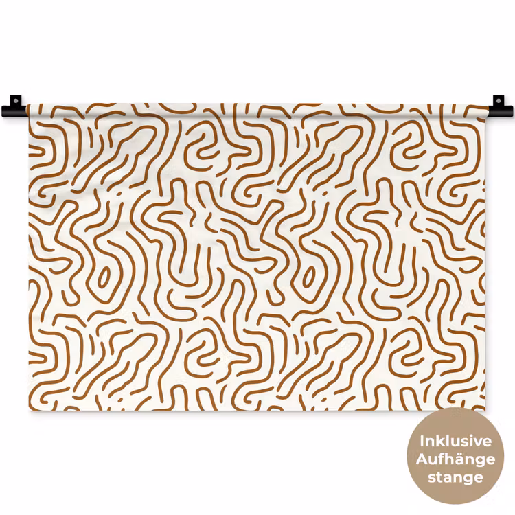 Minimalistisch - Patroon - Terracotta Wandkleed katoen klein 269 -t3d_DE