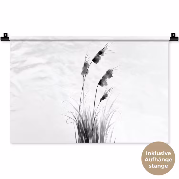 Minimalistisch - Stelen - Wit Wandkleed katoen klein -t3d_DE