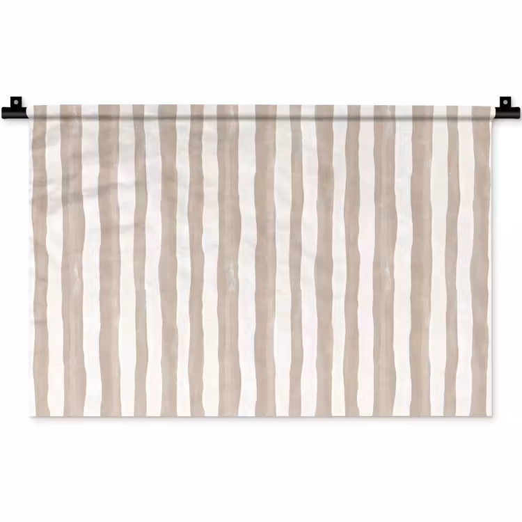 Minimalistisch - Strepen - Beige Wandkleed katoen klein 269 -zz3d